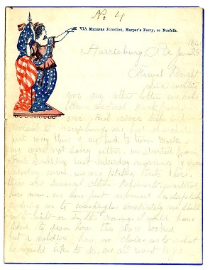Edward Walker Civil War letter to George W. Knight